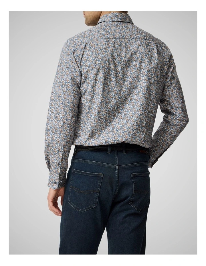 Lancashire Creek Long Sleeve Sports Fit Shirt in Botanical image 3