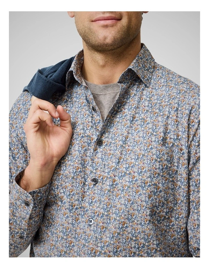 Lancashire Creek Long Sleeve Sports Fit Shirt in Botanical image 6