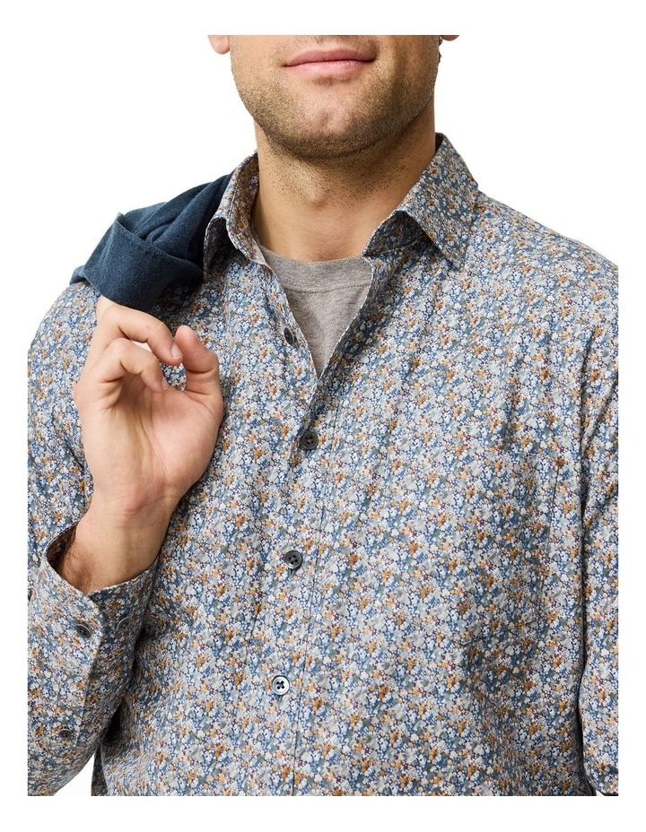 Lancashire Creek Long Sleeve Sports Fit Shirt in Botanical image 6