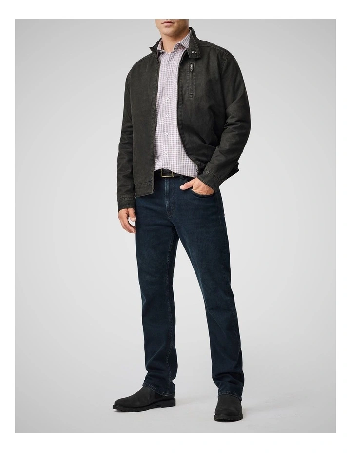 Henley Hill Long Sleeve Sports Fit Shirt in Merlot image 2