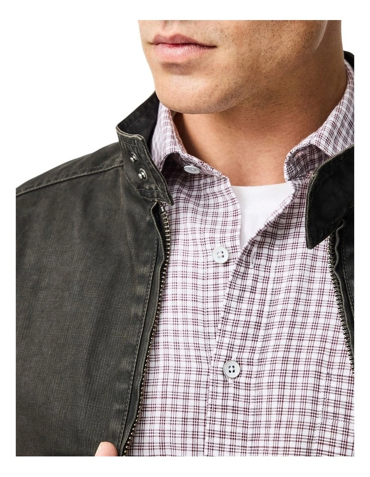 Henley Hill Long Sleeve Sports Fit Shirt in Merlot image 6