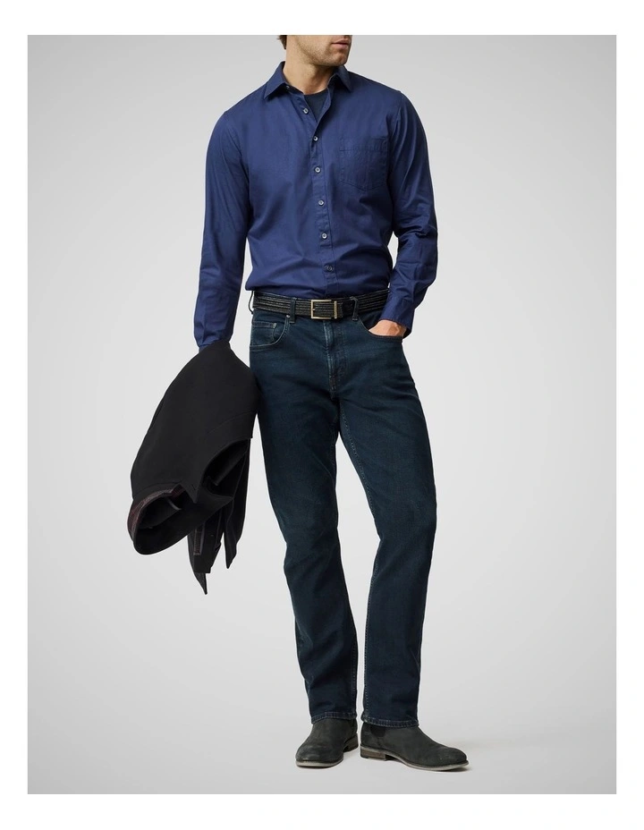 Mavis Lake Long Sleeve Sports Fit Shirt in Midnight image 2