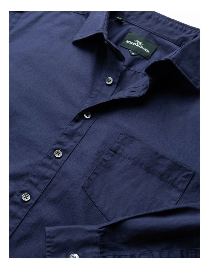 Mavis Lake Long Sleeve Sports Fit Shirt in Midnight image 5