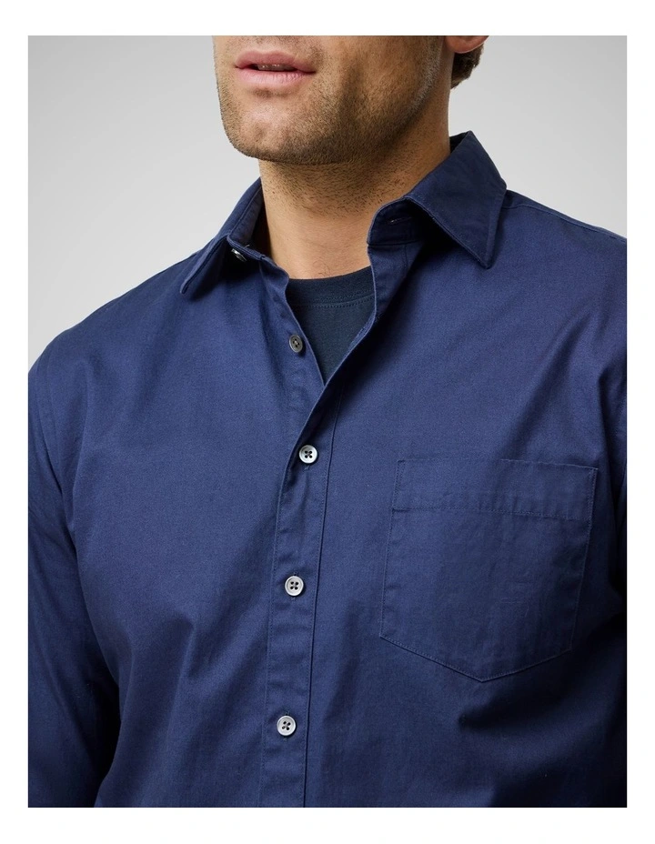 Mavis Lake Long Sleeve Sports Fit Shirt in Midnight image 6