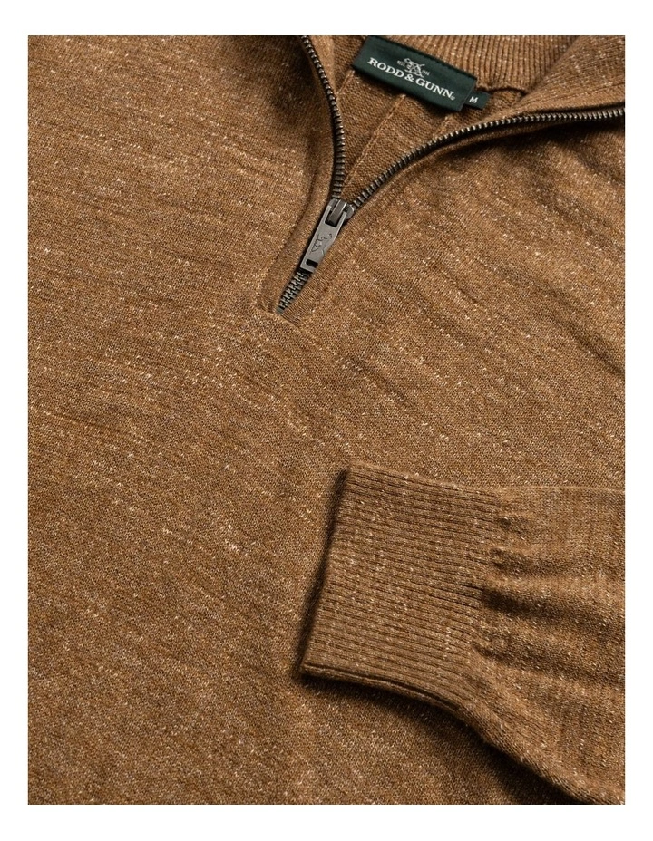 Fortrose 1/4 Zip Knit in Nutmeg image 5