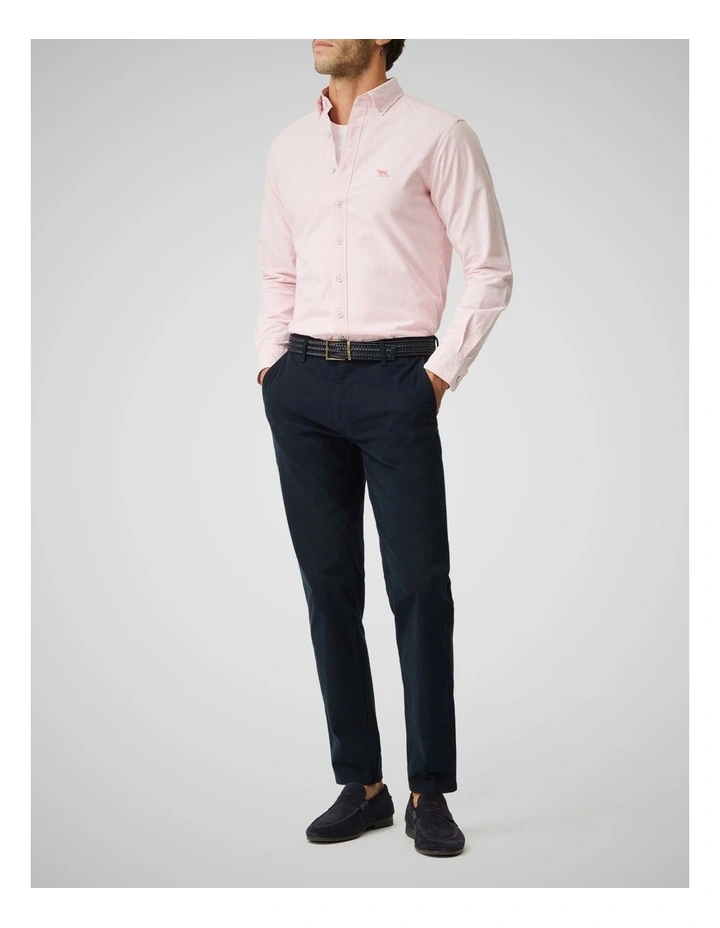 Oxford Lakeside Stripe Long Sleeve Shirt in Wild Rose image 2