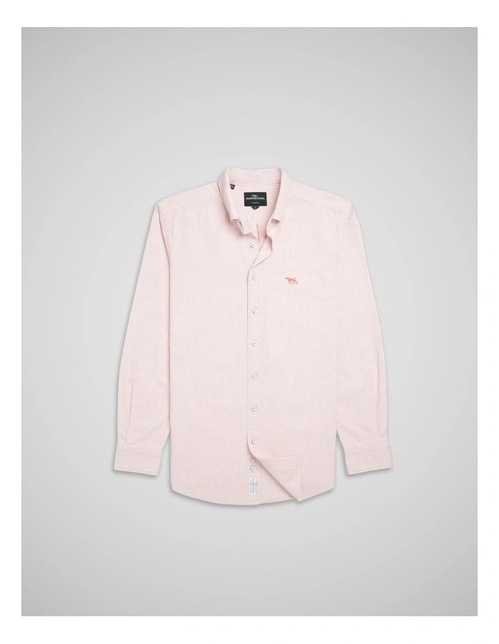 Oxford Lakeside Stripe Long Sleeve Shirt in Wild Rose image 4