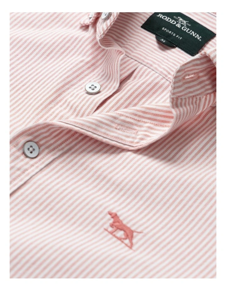 Oxford Lakeside Stripe Long Sleeve Shirt in Wild Rose image 5