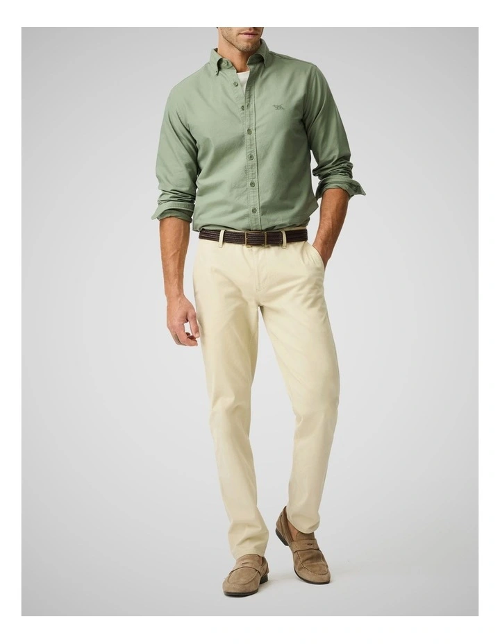 Oxford Long Sleeve Shirts in Army image 2
