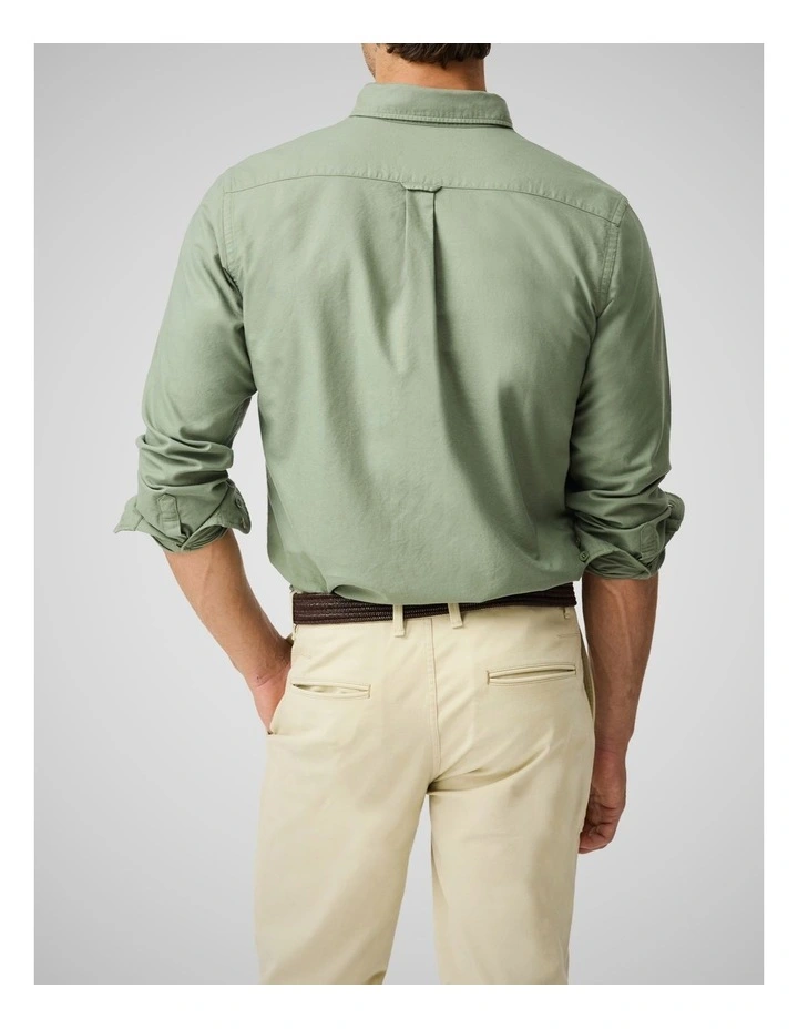 Oxford Long Sleeve Shirts in Army image 3
