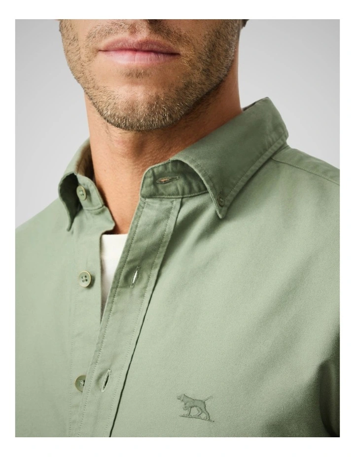 Oxford Long Sleeve Shirts in Army image 6