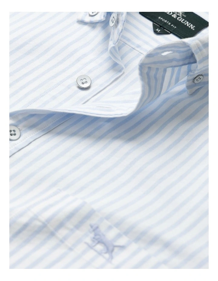 Oxford Hillcrest Stripe Long Sleeve Shirts in Harbour image 5