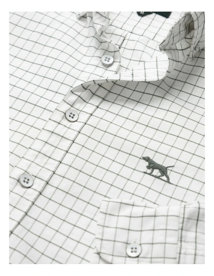 Oxford Glenridge Check Long Sleeve Shirt in Olive image 5