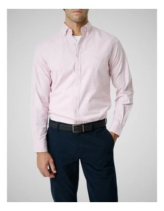 Oxford Bayshore Gingham Long Sleeve Shirts in Sunblush
