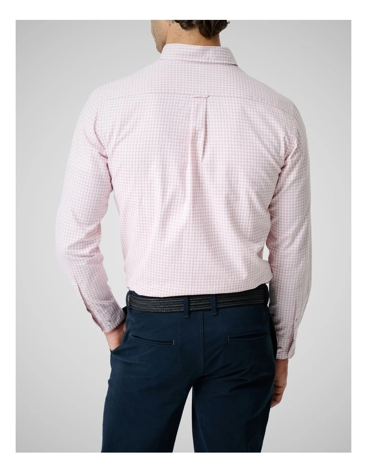 Oxford Bayshore Gingham Long Sleeve Shirts in Sunblush image 3