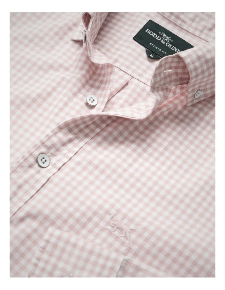 Oxford Bayshore Gingham Long Sleeve Shirts in Sunblush image 5