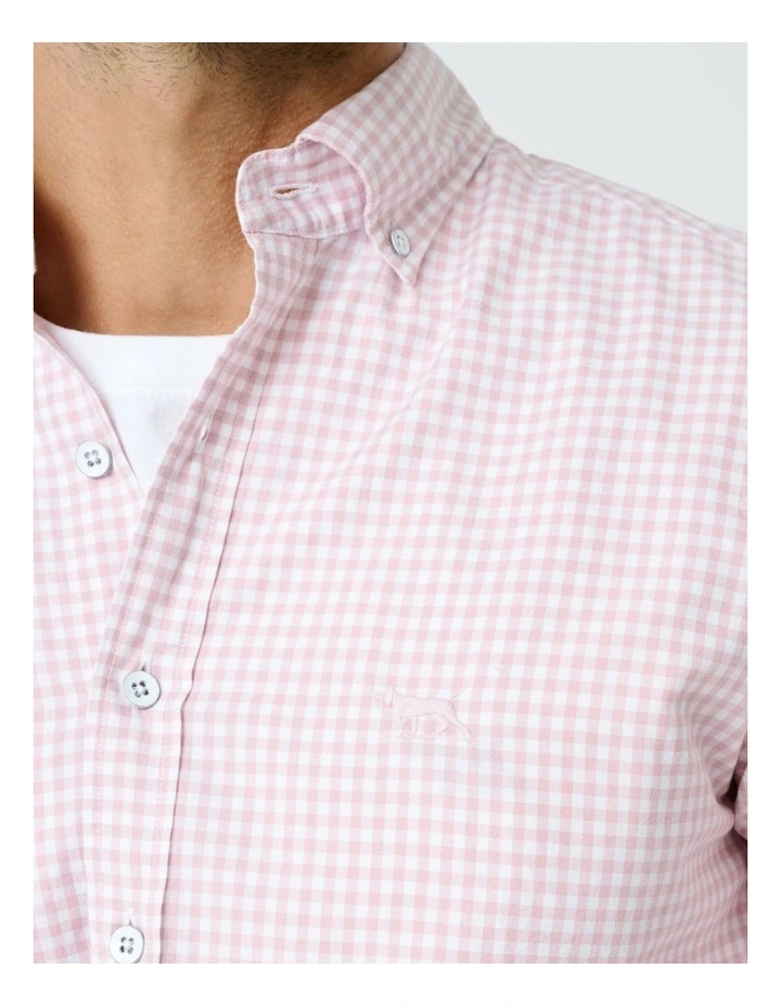 Oxford Bayshore Gingham Long Sleeve Shirts in Sunblush image 6