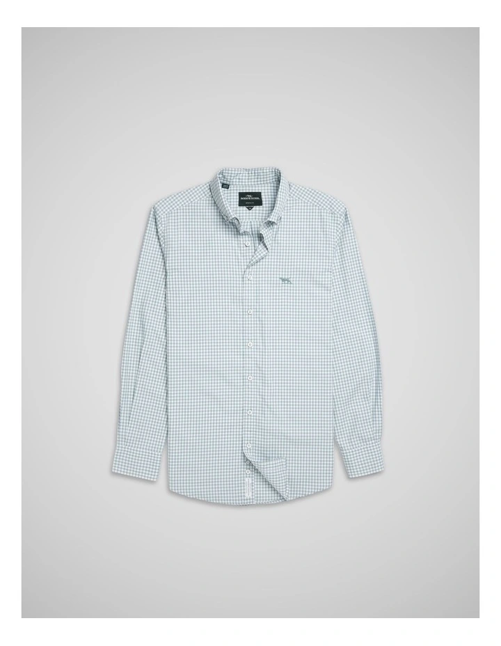 Oxford Bayshore Gingham Long Sleeve Shirts in Morning Tide image 4