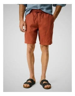Linen 9 Resort Short in Rust