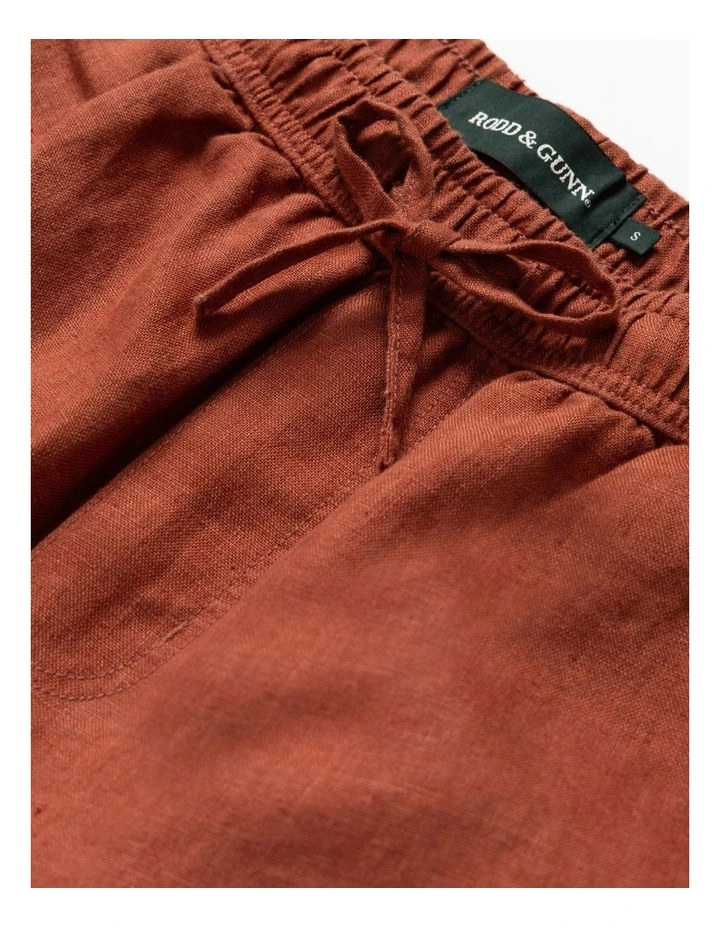 Linen 9 Resort Short in Rust image 5