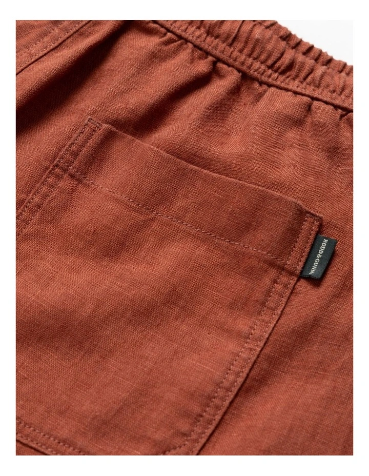 Linen 9 Resort Short in Rust image 7