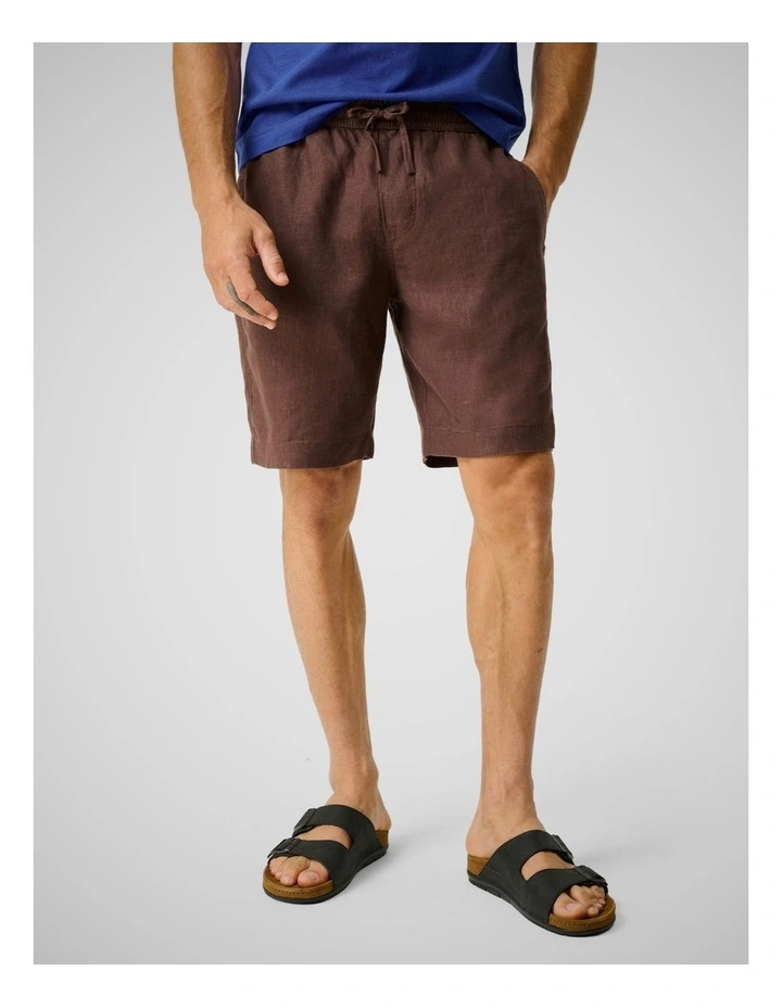 Linen 9 Resort Short in Walnut image 1