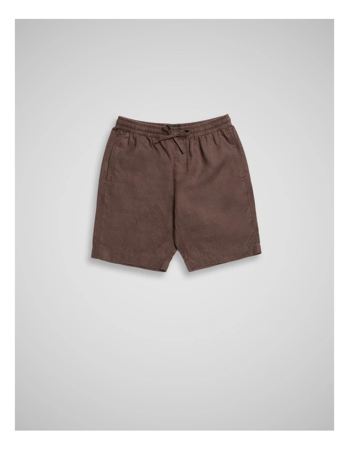Linen 9 Resort Short in Walnut image 4