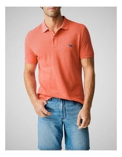 The Gunn Sports Fit Polo in Vermilion