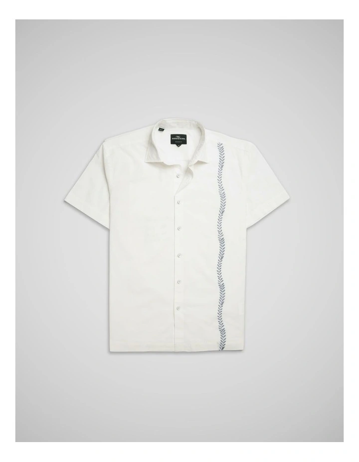 Seaforth Short Sleeve Shirt in Chalk image 4
