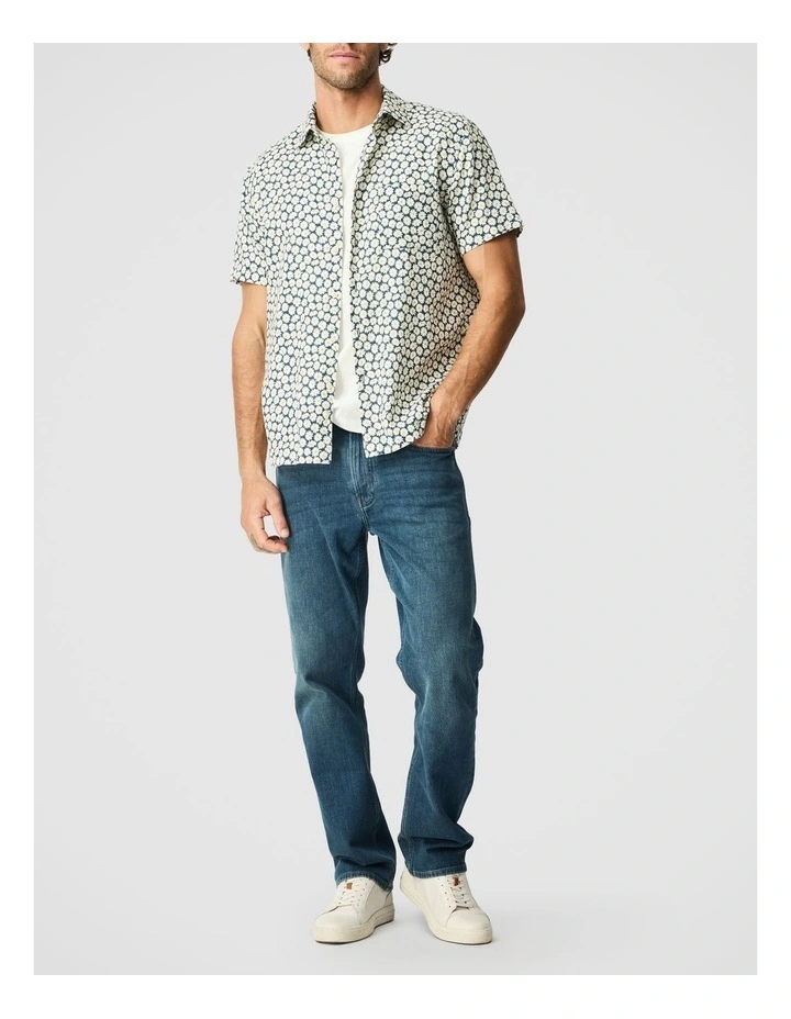 Peach Cove Short Sleeve Shirt in Night Bloom image 2