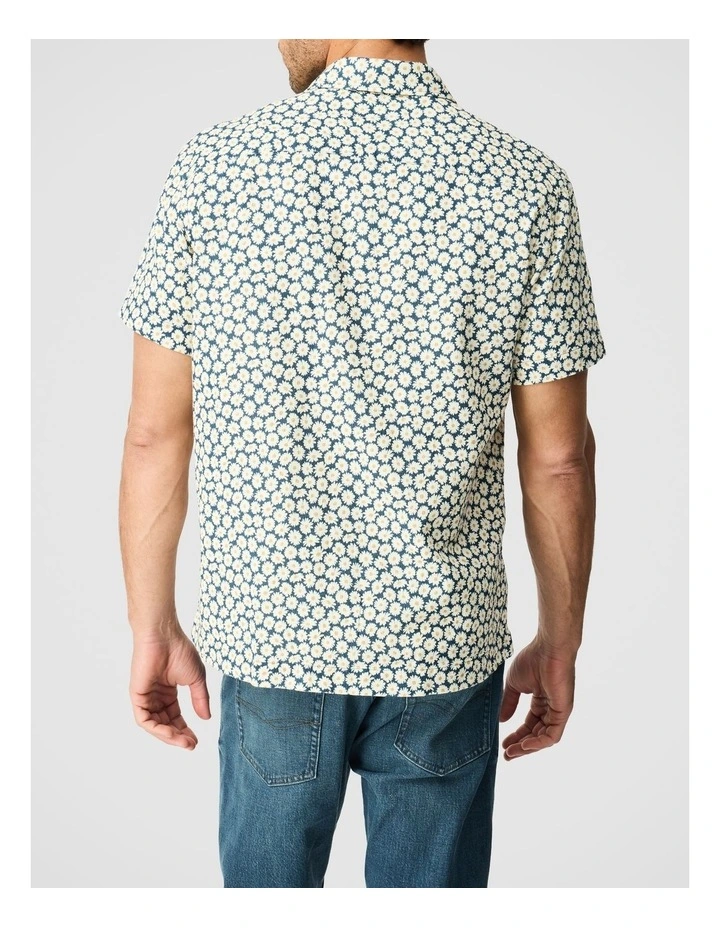Peach Cove Short Sleeve Shirt in Night Bloom image 3