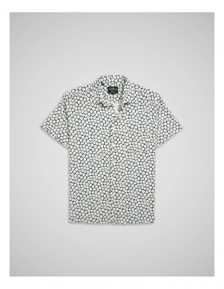 Peach Cove Short Sleeve Shirt in Night Bloom image 4