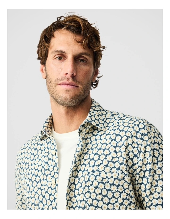 Peach Cove Short Sleeve Shirt in Night Bloom image 6