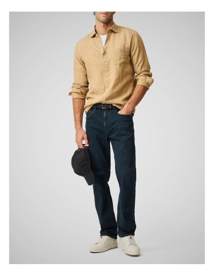 Coromandel 2 Long Sleeve Sports Fit Shirt in Ginger Biscuit image 2