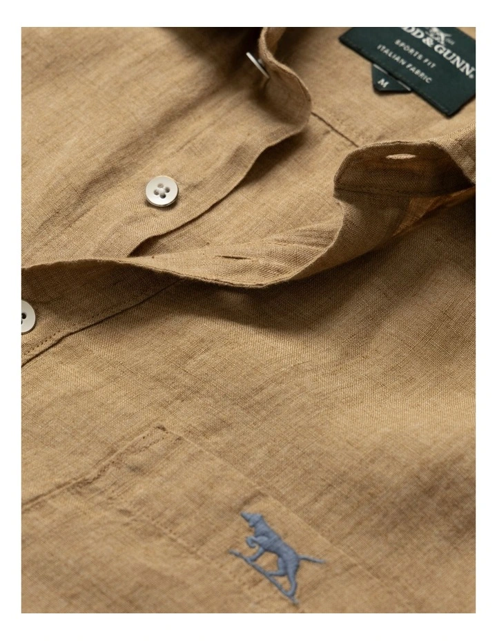 Coromandel 2 Long Sleeve Sports Fit Shirt in Ginger Biscuit image 5