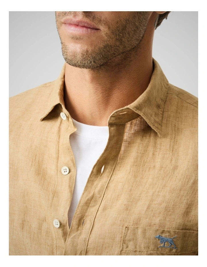 Coromandel 2 Long Sleeve Sports Fit Shirt in Ginger Biscuit image 6