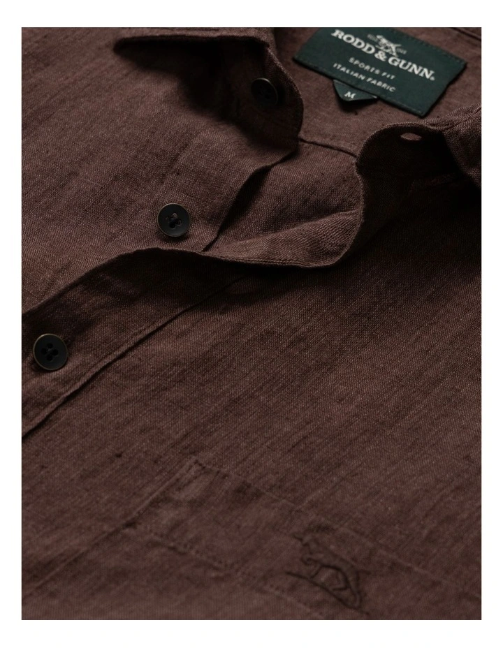 Coromandel 2 Long Sleeve Sports Fit Shirt in Dark Cocoa image 5