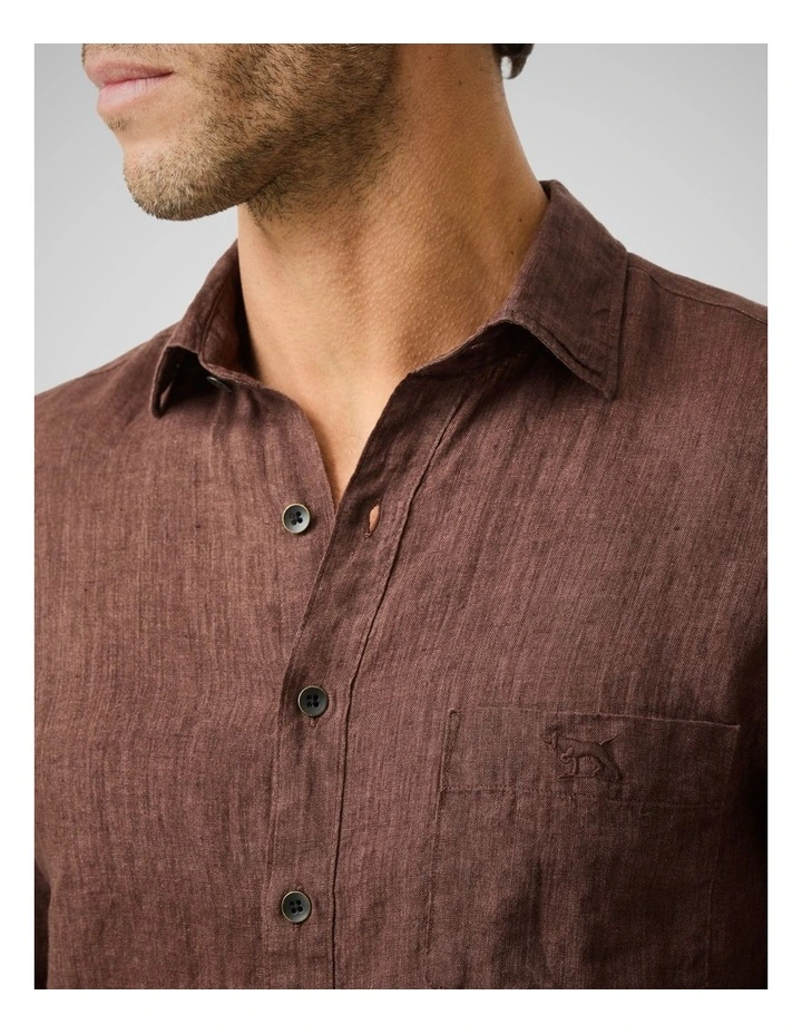 Coromandel 2 Long Sleeve Sports Fit Shirt in Dark Cocoa image 6