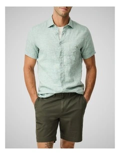 Cathedral Cove Short Sleeve Sports Fit Shirt in Moss