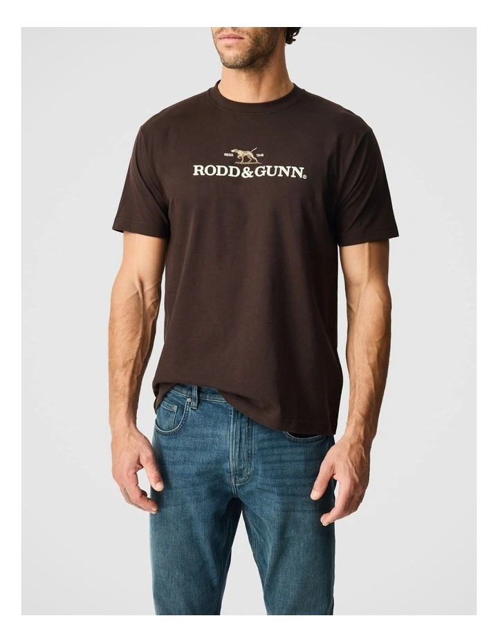 The Peaks Logo Tee in Espresso image 1