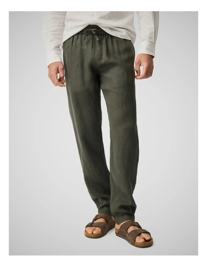 Linen Resort Pant in Bayleaf image 1