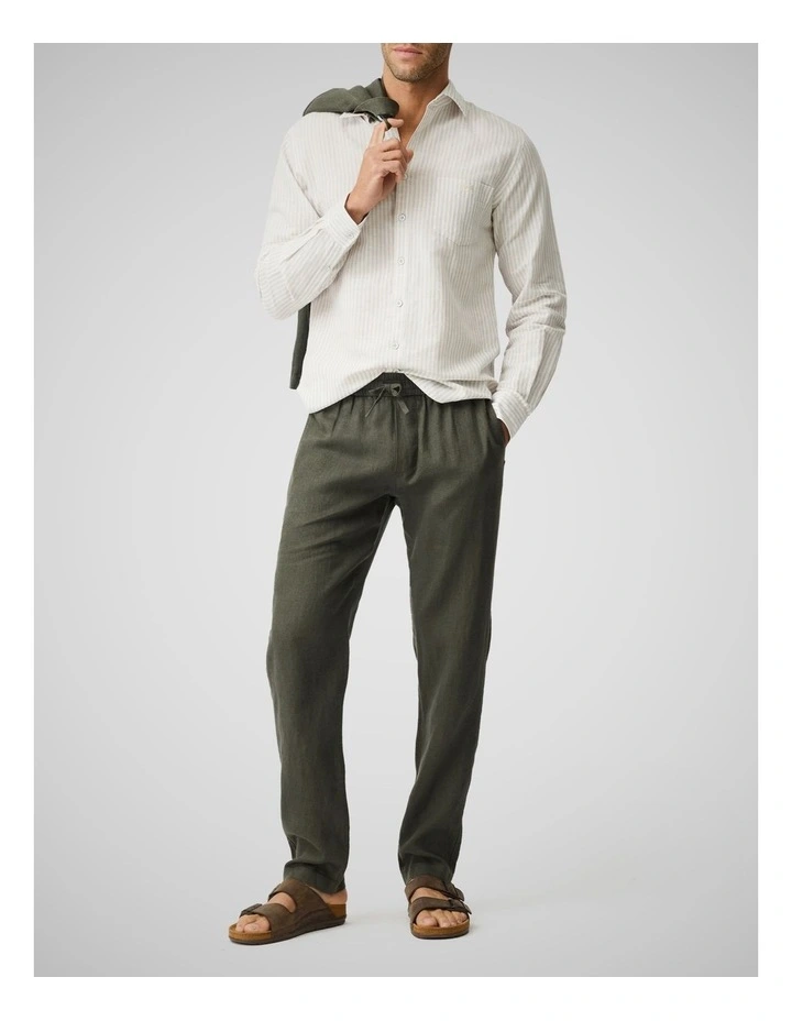 Linen Resort Pant in Bayleaf image 2