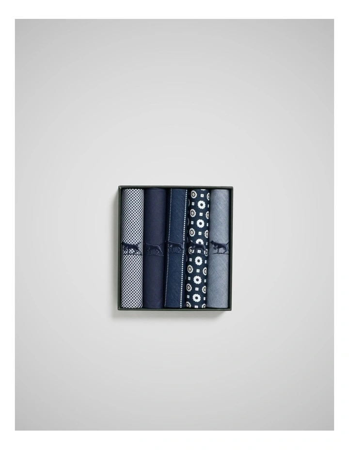 Gunner Handkerchief 5 Pk in Indigo Multi image 2