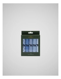 Gunner Handkerchief 5 Pk in Sky Blue Multi