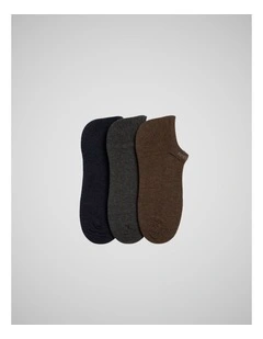 Gunner Sneaker 3 Pack Socks in Wash Multi