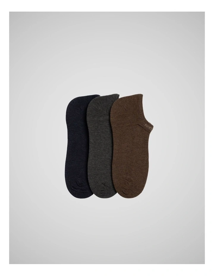 Gunner Sneaker 3 Pack Socks in Wash Multi image 1