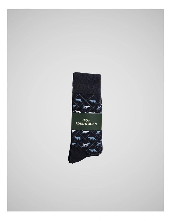 Argyle Street 3 Pack Socks in Blue Multi image 2