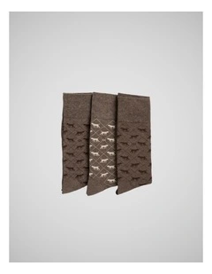 Argyle Street 3 Pack Socks in Earth Multi