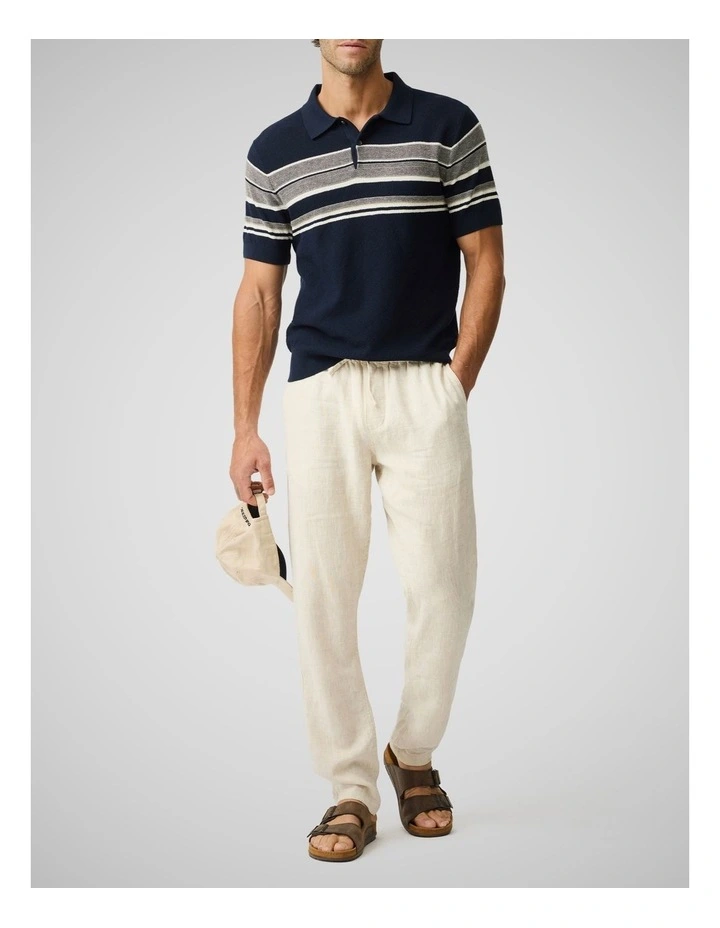 Medbury Knitted Polo in Midnight image 2