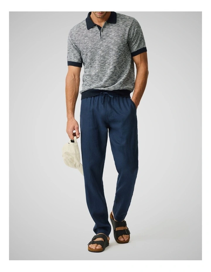 Eagle Peak Knitted Polo in Indigo image 2
